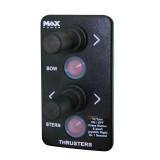 Max Power Electric Thruster Double Joystick Control Panel - Black